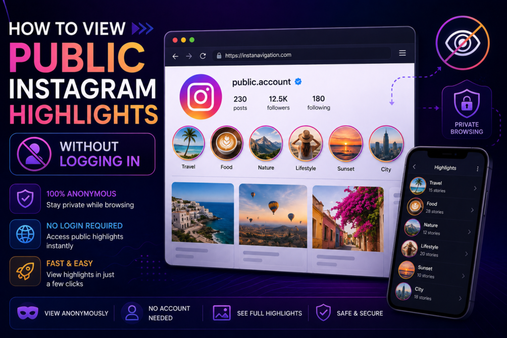 How to View Public Instagram Highlights Without Logging In