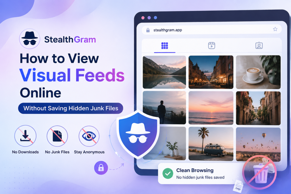 StealthGram: How to View Visual Feeds Online Without Saving Hidden Junk Files