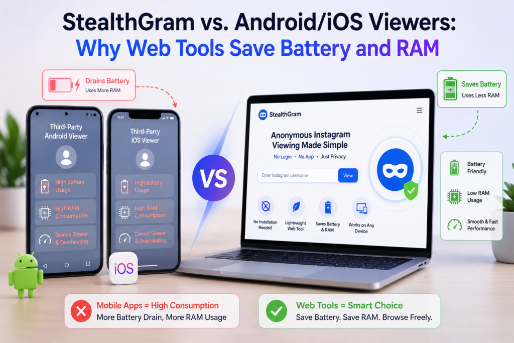 StealthGram vs. Android/iOS Viewers: Why Web Tools Save Battery and RAM